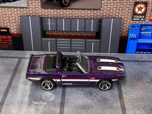 Loose Hot Wheels - 1969 Ford Mustang Shelby GT500 - Purple and White
