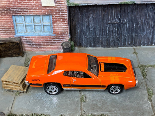 Loose Hot Wheels - 1971 Plymouth GTX - Orange and Black