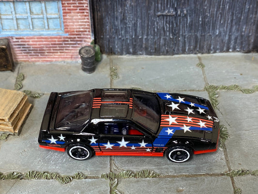 Loose Hot Wheels - 1984 Pontiac Firebird - Black Stars and Stripes