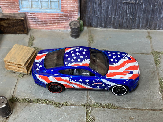 Loose Hot Wheels - 2018 Ford Mustang GT - Blue Stars and Stripes