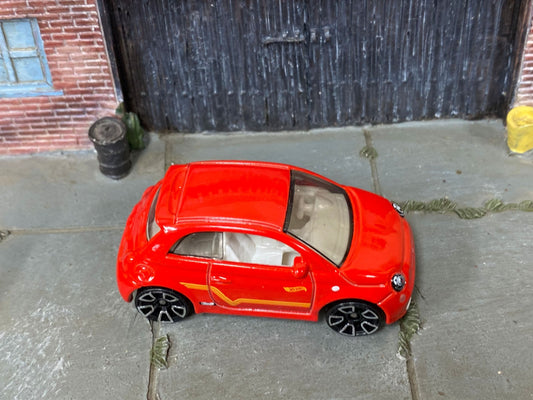 Loose Hot Wheels - Fiat 500e - Red and Orange