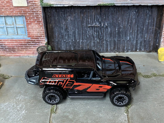 Loose Hot Wheels - Ford R 4×4 - Black and Red Borla
