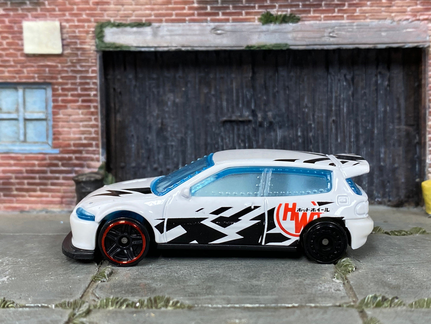 Loose Hot Wheels - Honda Civic Custom - White and Black