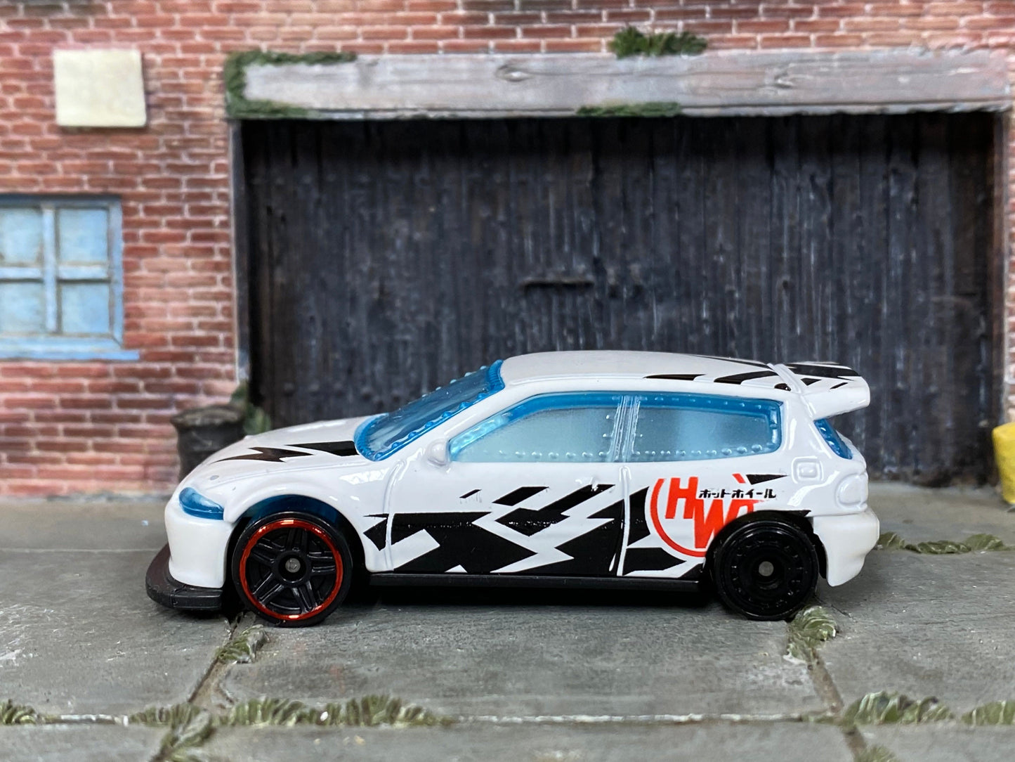 Loose Hot Wheels - Honda Civic Custom - White and Black