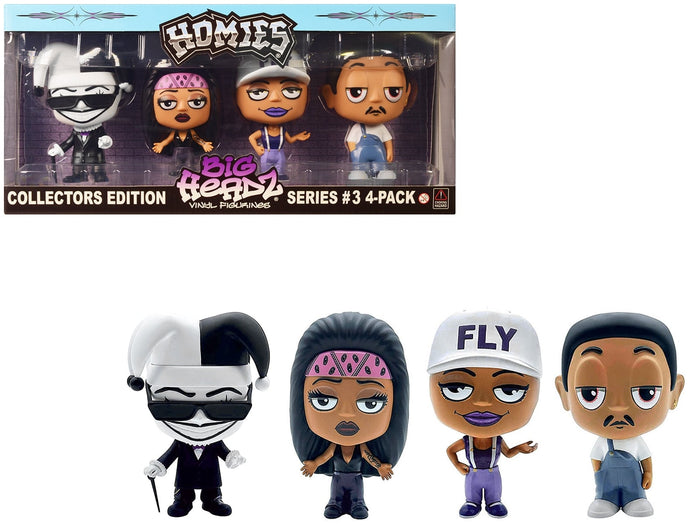Homies Big Headz Series 3 Collector's Edition four pack Jokawild Babylocs Flygirl Droopy 20459, view 1