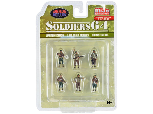 American Diorama Soldiers 64 six-piece military figure set 1:64 AD-76502MJ, product image 1