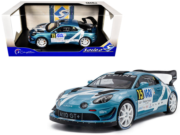 Alpine A110 Rallye GT+ #15 Raphael Astier - Denis Giraudet "Rallye Du Mont Blanc" (2024) "Competition" Series 1/18 Diecast Model Car by Solido