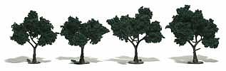 Woodland Scenics dark green trees 2 to 3 inches 4 pack