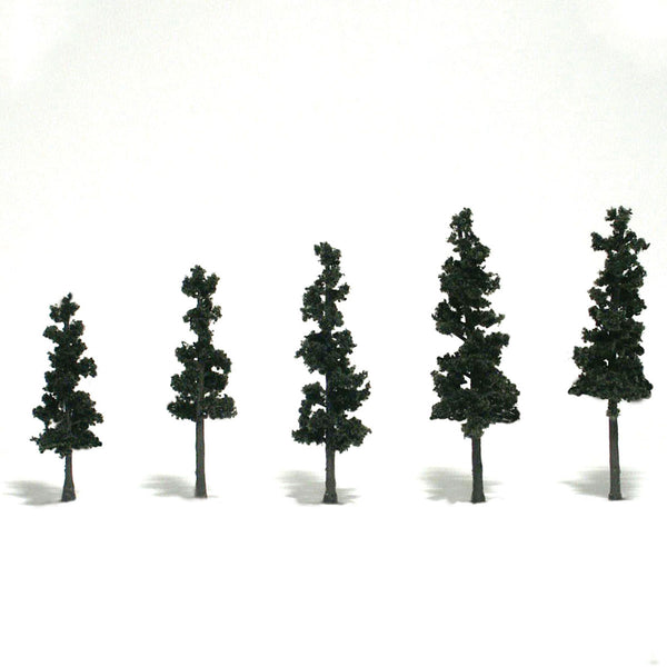 Woodland Scenics Conifer Green Trees 2.5–4 in. 5-Pack – TR1560 - product image