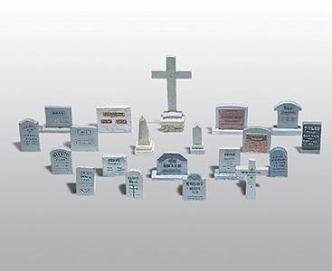 Woodland Scenics D201 20 Tombstones - HO Scale Kit - product image