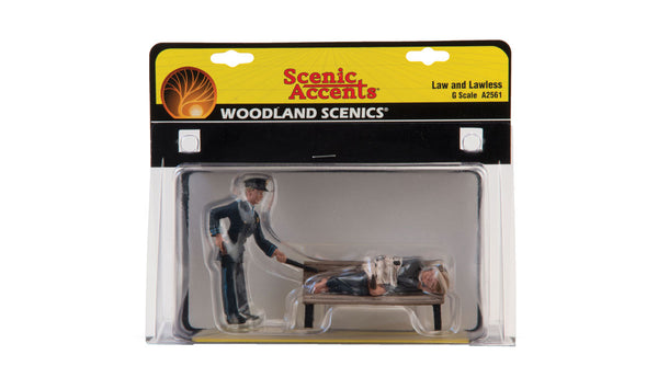 Woodland Scenics Law and Lawless G scale figure set