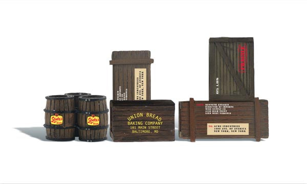 Woodland Scenics G Scale Wooden Crates & Barrels – A2564 - product image
