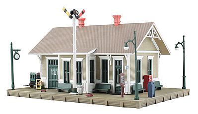 Woodland Scenics BR4928 Danbury Depot - Built & Ready - N Scale - product image
