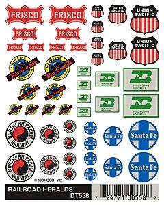 Woodland Scenics D558 Railroad Heralds Dry Transfers - product image