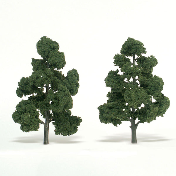 Woodland Scenics TR1518 Medium Green Ready Made Trees 7 to 8 inches, two trees