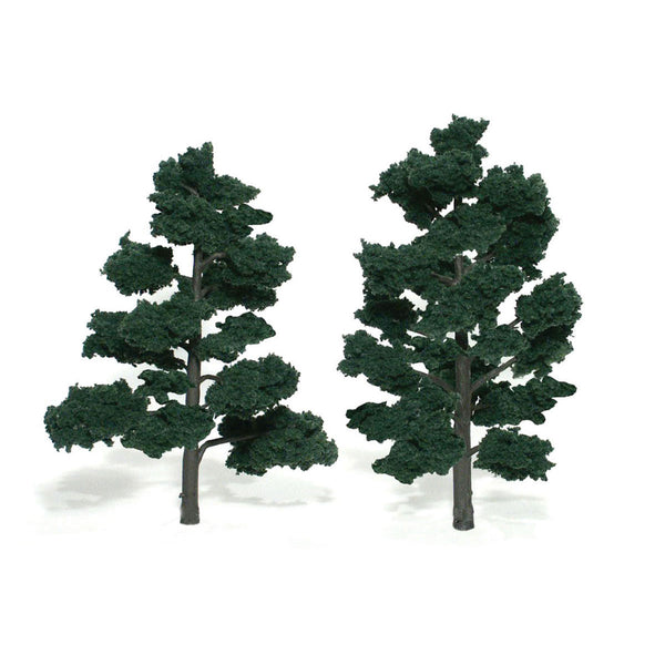 Woodland Scenics TR1517 Dark Green Trees 6 to 7 inch two-pack