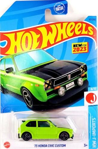 Collectable Carded Hot Wheels 2022 - 1973 Honda Civic Custom