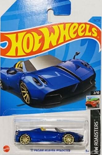 Collectable Carded Hot Wheels 2023 - 2017 Pagani Huayra Roadster - Blue