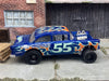 Custom Hot Wheels 1955 Chevy Gasser In Blue With Black 5 Spoke Race Wheels With Rubber Tires