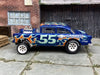 Custom Hot Wheels 1955 Chevy Gasser In Blue With Race Wheels and Goodyear Pizza Cutter Cheater Slicks