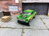 Custom Hot Wheels - 1955 Chevy Gasser - Guster Green and Yellow - Gray 6 Spoke Wheels - Hoosier Rubber Tires