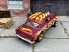 Custom Hot Wheels - 1955 Chevy Gasser - Satin Red - Gold 5 Spoke Race Wheels - Rubber Tires