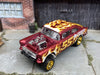 Custom Hot Wheels - 1955 Chevy Gasser - Satin Red - Gold 5 Spoke Race Wheels - Rubber Tires