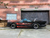 Custom Hot Wheels - 1960's Batman Batmobile TV Series Car - Black and Red - Black Racing Wheels -Firestone Rubber Tires