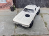 Custom Hot Wheels 1964 Chevy Corvette White and Black With Satin Black 5 Star Wheels With Rubber Tires