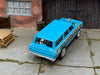 Custom Hot Wheels - 1964 Chevy Nova Station Wagon Gasser - Light Blue Jerry Rigged - Weld Mag Wheels Front Skinnys  - Rubber Tires
