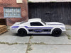 Custom Hot Wheels 1965 Ford Mustang Fastback In Detroit White and Blue With Black Deep Dish 5 Spoke Wheels With Rubber Tires