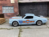 Custom Hot Wheels 1965 Ford Mustang Fastback In GULF Blue With Chrome American Racing Wheels With Rubber Tires