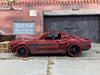 Custom Hot Wheels 1967 Ford Mustang Shelby GT 500 In Burgundy With Black 5 Spoke Wheels With Redline Rubber Tires
