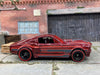 Custom Hot Wheels 1967 Ford Mustang Shelby GT 500 In Burgundy With Black 5 Spoke Wheels With Redline Rubber Tires