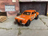 Custom Hot Wheels - 1970 Ford Escort RS 1600 Race Car - Orange - Black 5 Spoke Wheels - Rubber Tires