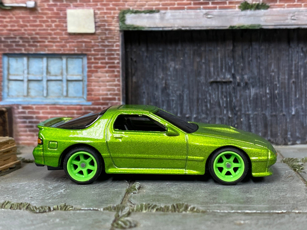 mazda savanna rx 7 hot wheels green