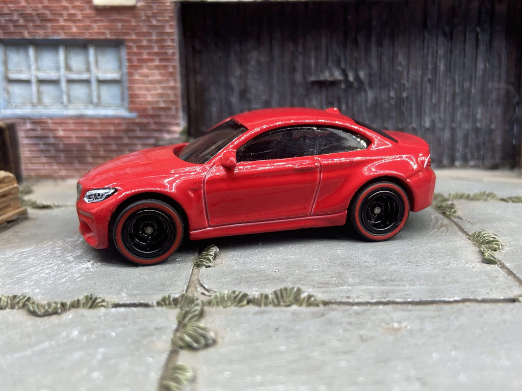 Custom Hot Wheels 2016 BMW M2 In Red With Black 5 Spoke Deep Dish Whee