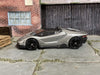 Custom Hot Wheels 2017 Lamborghini Centenario Roadster In Gray With Black 5 Spoke Race Wheels With Rubber Tires