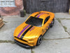Custom Hot Wheels 2018 Mustang GT In Orange With Black and Chrome 5 Spoke Wheels With Rubber Tires