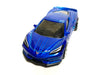 Custom Hot Wheels - 2020 Chevy Corvette - Blue - Chrome BBS Wheels - Rubber Tires