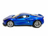 Custom Hot Wheels - 2020 Chevy Corvette - Blue - Chrome BBS Wheels - Rubber Tires
