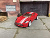 Custom Hot Wheels Aston Martin One-77 Race Car In Red and White With White 6 Spoke Wheels With Rubber Tires