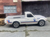 Custom Hot Wheels Datsun 620 Mini Truck In White With Chrome Factory 5 Spoke Wheels With Rubber Tires