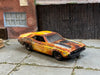 Custom Hot Wheels - Dodge Challenger - Custom Painted Yellow Patina - Black and Chrome Wheels - Rubber Tires