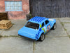 Custom Hot Wheels - Ford Escort RS1600 - Blue Checkered - Chrome BBS Racing Wheels - Rubber Tires