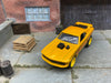 Custom Hot Wheels - Ford Mustang Mach 1 - Yellow, Orange and Black - Yellow 6 Spoke Racing Wheels - Rubber Tires