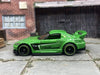 Custom Hot Wheels Honda S2000 in Green With Black and Green 6 Spoke Studded Racing Wheels With Rubber Tires