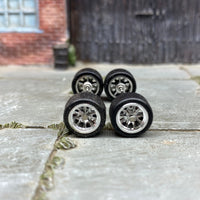 Custom Hot Wheels Matchbox Rubber Tires And Wheels Chrome BBS Racing 10mm 10mm BYOA Wheels