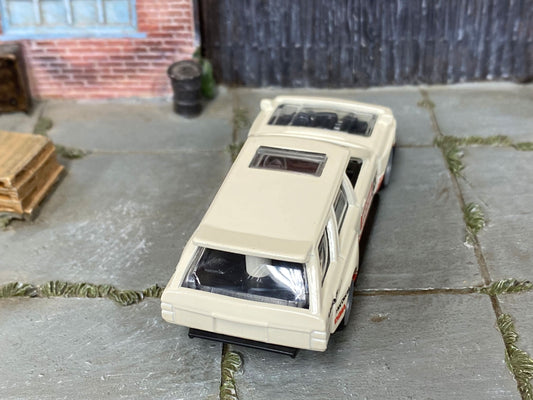 Custom Hot Wheels - Nissan Maxima Drift Car - White, Red and Black 68 - Gray 6 Spoke Wheels - Rubber Tires