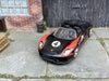 Custom Hot Wheels Porsche 918 Spyder Race Car In Black and Red With Chrome 5 Spoke Wheels With Redline Rubber Tires